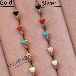 Heart Ring Piercing Black Blue Green Pink Purple Red White Earring Single