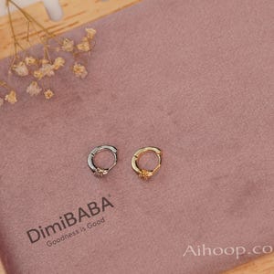 Star Helix Tragus Cartilage Piercing Stud Earring in Gold or Silver, Zircon