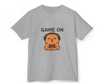 Game On Kids Tee: Capybara Gamer T-Shirt
