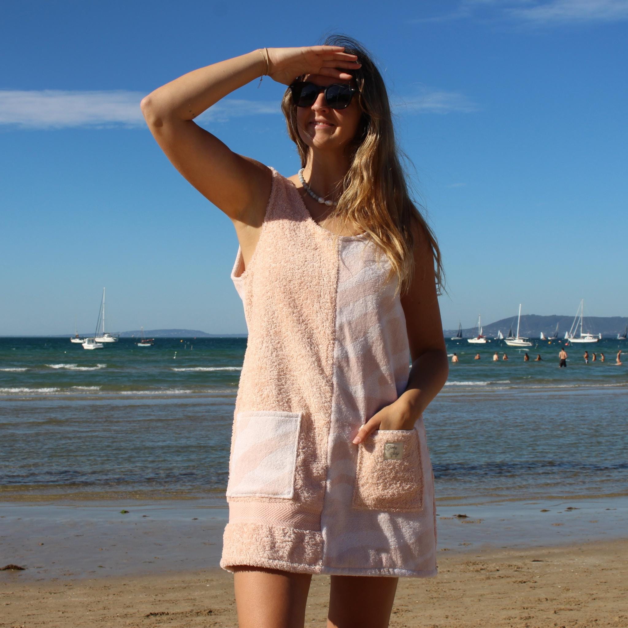 Towelling Beach Dress Women - Etsy