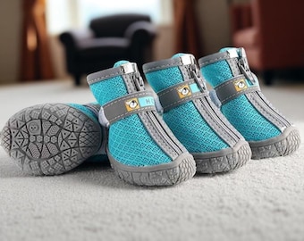 Botas cálidas con forro de felpa para perros: protección antideslizante para las patas en invierno