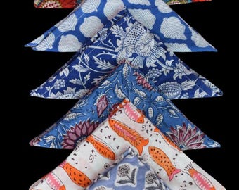 Handmade Block Printed Cotton Napkins - Boho Table Decor