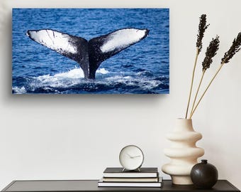 Humpback Whale Tail Print | Whale Fluke Photography, Ocean Wall Art, Marine Wildlife Decor, Coastal Fine Art, Nautical Gift