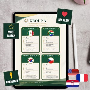2026 World Cup Planner | Interactive Tournament Brackets, Predictions, Stickers (PDF)