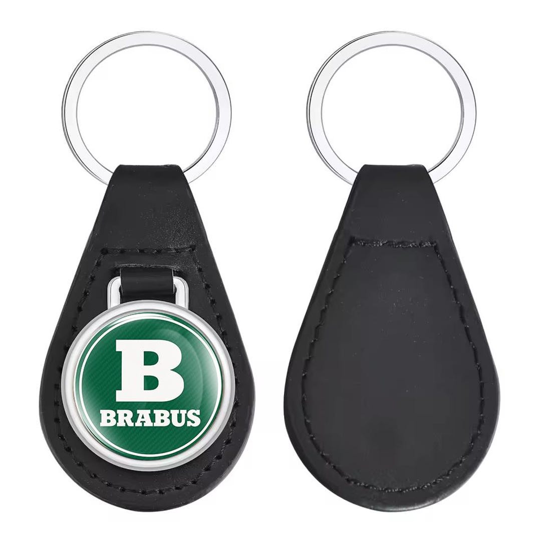 Keychain Brabus Brabus Keyring Keychain Logo Emblem | PU Leather Domed Epoxy Cover L ...