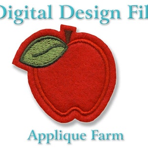 Feltie Embroidery File - Apple - In the Hoop - Instant Digital Download C276