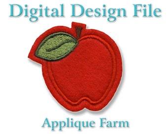Feltie Embroidery File - Apple - In the Hoop - Instant Digital Download C276