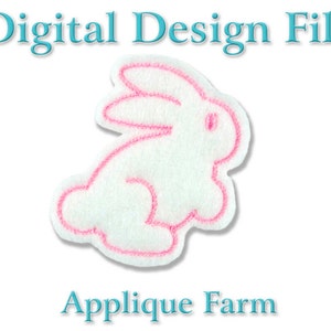 Feltie Embroidery File - Bunny (Cottontail) - In the Hoop - Instant Digital Download C203