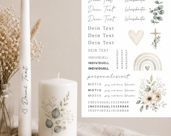 Impresión personalizada de calcomanías al agua tamaño A4 | Tatuaje de vela | Texto, logotipo o gráfico personalizado | Impresión a color o en blanco y negro