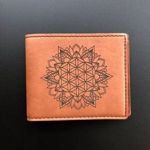 Cartera con diseño de mandala natural