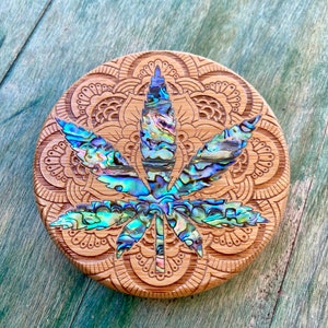 Ganja farmer Bamboo mini with abalone and Pearl inlay
