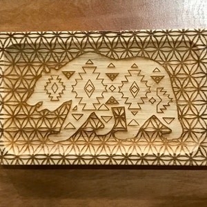 Native bear rolling tray