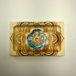 octopus mandala inlay tray
