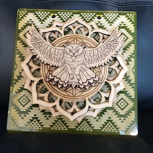 Owl Mandala Wall Art