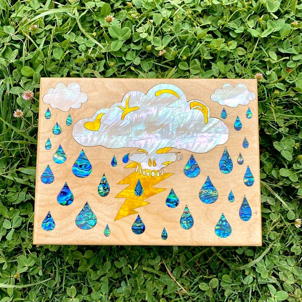 Box Of rain. Abalone/pearl inlay box