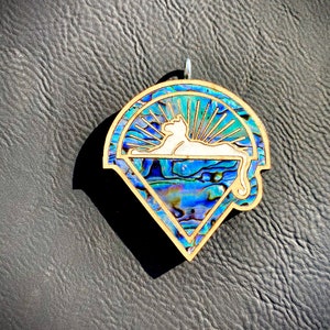 Mini cats under the stars Inlay pendant version 2