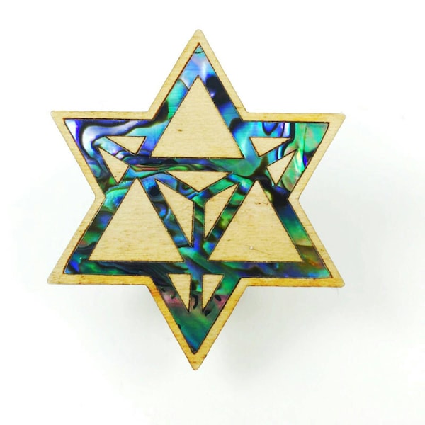 Merkaba abalone-inlegpen