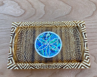 flower of life Roman geometry tray