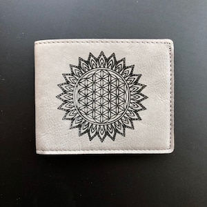 Cartera con mandala de la flor de la vida