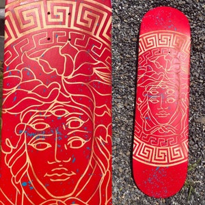 5 eye versachi red/blue splatter deck