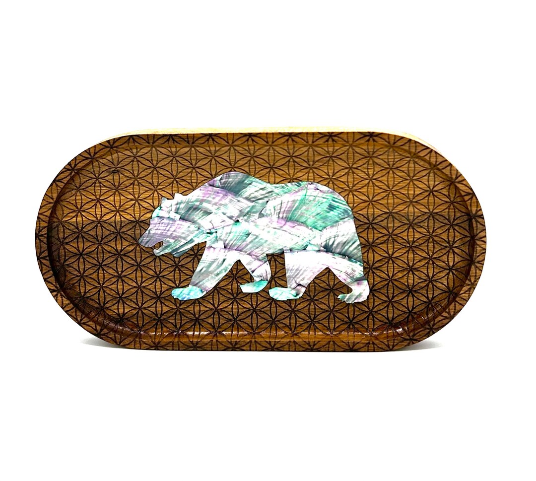 Cali Bear Inlay Tray - Etsy