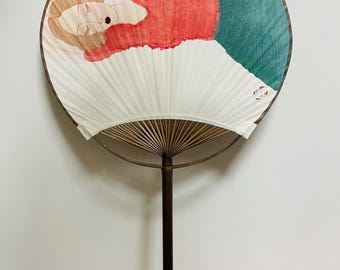 Abanico de lujo en colaboración con artistas - Pintura oriental de flores y retratos - Abanico decorativo para bodas o decoración del hogar - Regalo artístico exquisito