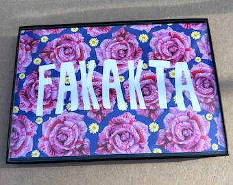 Fakakta - ingelijste Jiddische kunstdruk