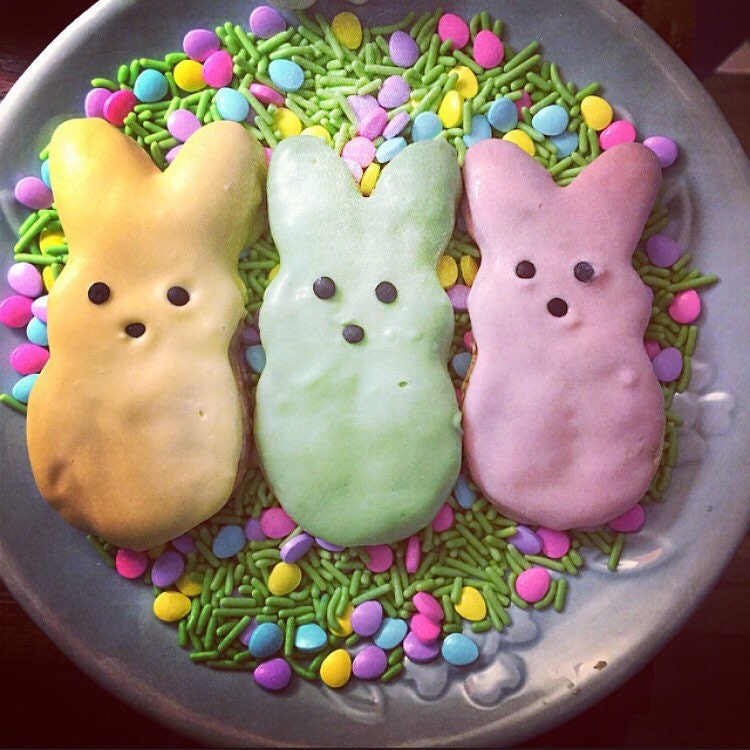 Marshmallow Bunny Shaped Dog Treats Peeps Bunnies 2 treats Etsy