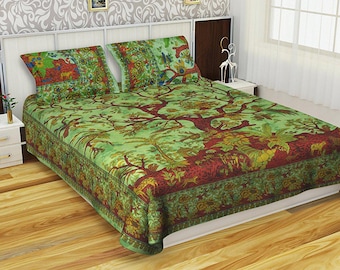 Tree of Life Queen Duvet Cover Set: Bohemian Mandala Bedding