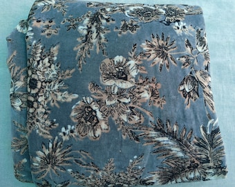 floral printed Velvet Fabric Indian upholstery lampshades curtain quilting fabric