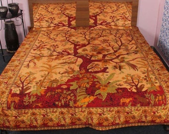 Tree Of Life Queen Duvet Cover Set: Bohemian Mandala Bedding
