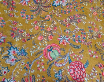 floral printed Velvet Fabric Indian upholstery lampshades curtain