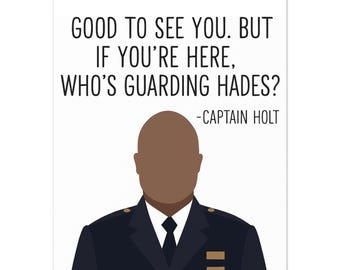 Póster con cita de Raymond Holt, Brooklyn Nine-Nine, arte de pared, regalo divertido para fans de B99, decoración de sitcom, impresión con cita del Capitán Holt, humor