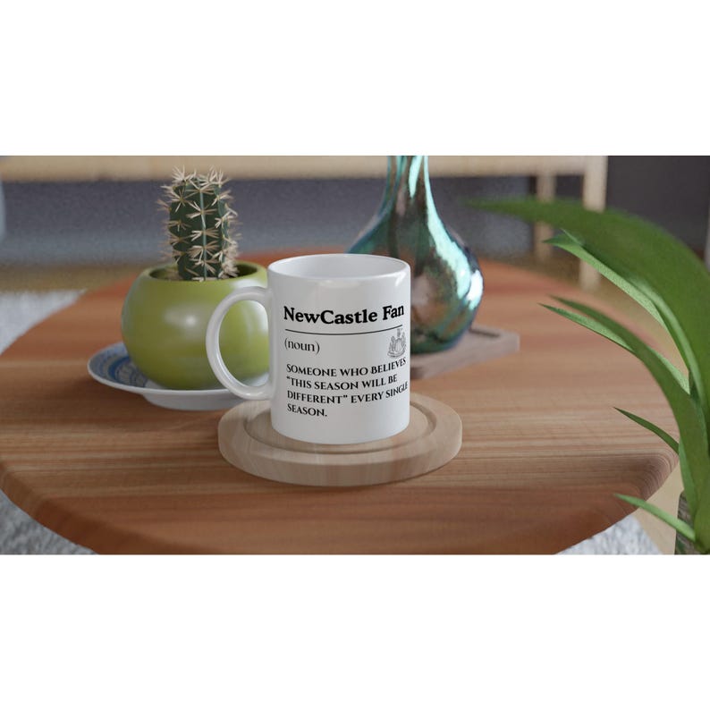Taza para fan del Newcastle United, regalo divertido de fútbol, taza de broma de la Premier League, humor para aficionados al fútbol británico, regalo para amantes del fútbol imagen 6