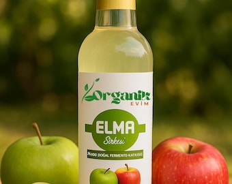 Naturally Fermented Apple Vinegar, Traditional Unfiltered Gourmet Cider Vinegar for Salad Pure Artisan Fruit Vinegar by OrganicFlavorsBazaar