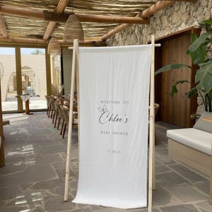 Personalisiertes Stoff-Babypartyschild, Willkommensschild für Babyparty, benutzerdefinierte Babypartyschild, benutzerdefinierte Babypartydekor