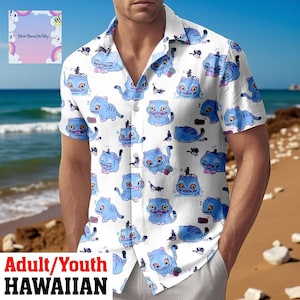 Derpy Tiger Hawaiian Shirt Set, Kpop Huntrix Demon Hunter Costume, Funny Derpy Tiger Button Up Summer Gift, Beach-Friendly Hawaiian Shirt