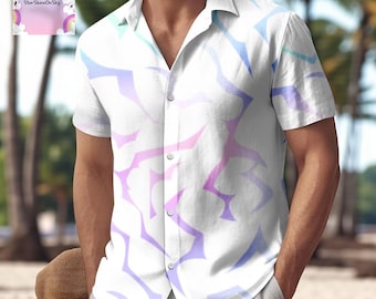 Demon Hunter Hawaiian Shirt, Huntrx Button Down Shirt, Demon Hunter Beach Shirt, Short Sleeve Shirt, Kpop Merchandise, Kpop Fan Shirts