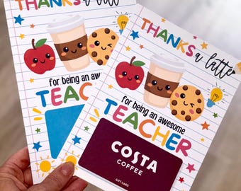 Gift card holder | Schools out | Teacher gift | Thanks a latte
