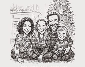 Custom Couple Caricature Portrait: Funny Anniversary Gift (Digital)