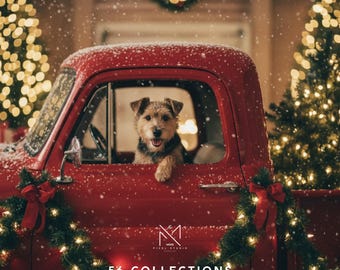 Custom Pet Christmas Portrait – Personalized Holiday Illustration (Digital Download)