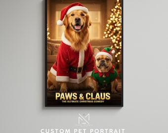 Custom Pet Christmas Tree Topper | Personalized Dog Cat Ornament | Holiday Pet Portrait