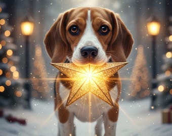Custom Christmas Portrait – Personalized Dog & Cat Art, Festive Santa Illustration, Holiday Wall Decor