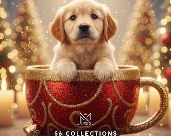 Custom Christmas Pet Portrait – Personalized Holiday Illustration (Digital Download)