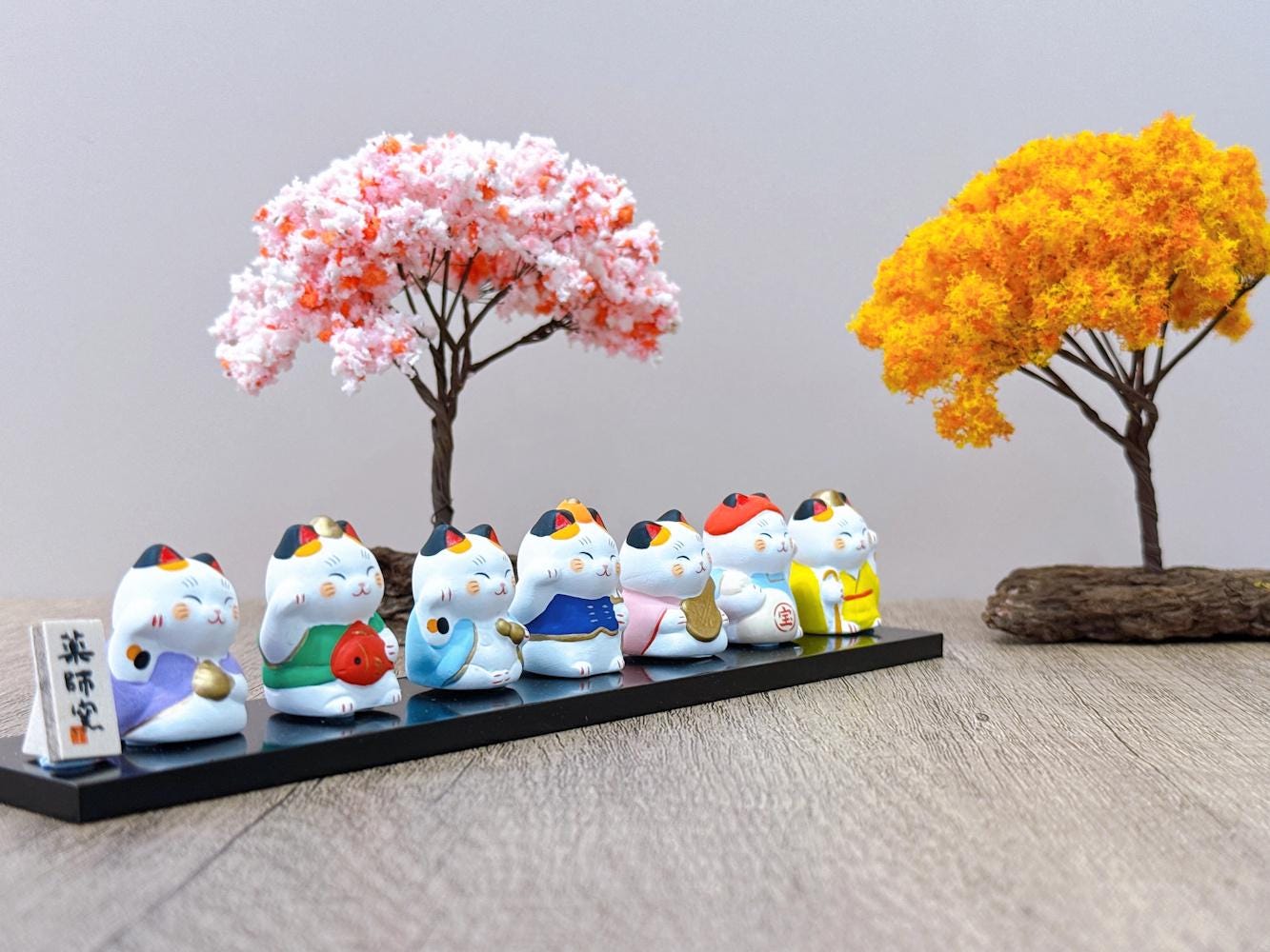 薬師窯 七福神 招き猫 飾りセット - Etsy 日本