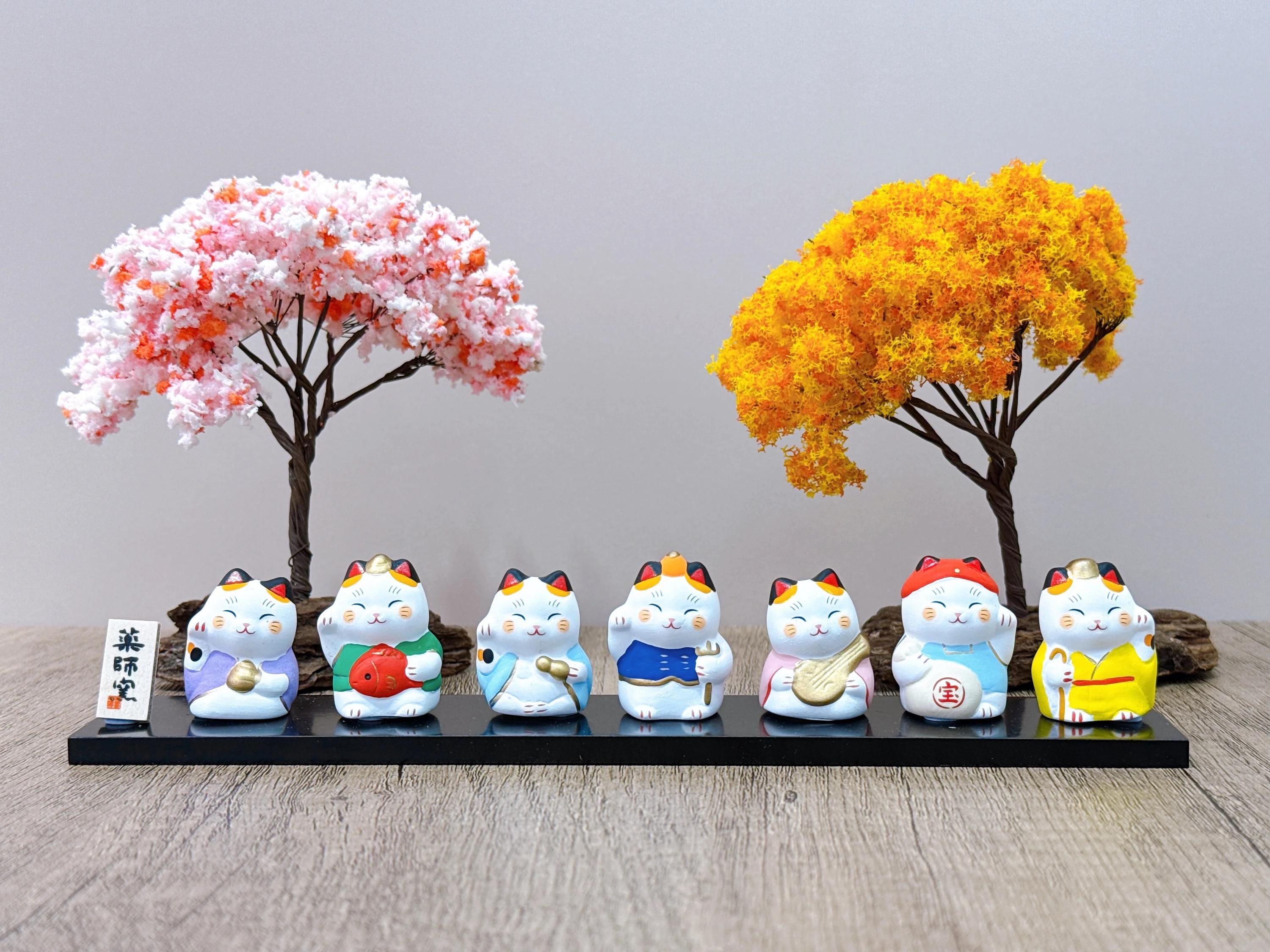 薬師窯 七福神 招き猫 飾りセット - Etsy 日本