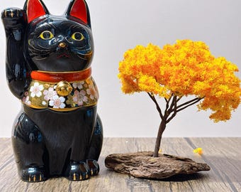 MANEKI NEKO Coinbank Japanese Lucky Cat TOKONAME Yaki Right Hand