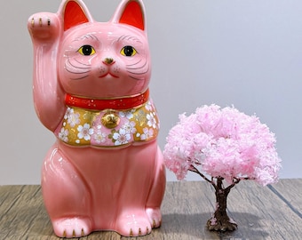 MANEKI NEKO Coinbank Japanese Lucky Cat TOKONAME Yaki Right Hand