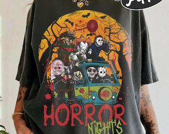 Halloween Horror Nights Costume Comfort Colors Shirt, Halloween Horror Movie, Horror Characters Shirt, Spooky Scary Movie Horror Fan Gifts