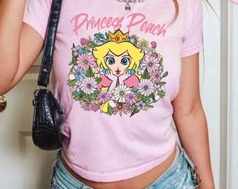 Retro Epic Universe Shirt, Princess Peach Floral Baby Tee, Mario Crop Tank, Princess Peach Girly Tee, Mario Birthday Girl, Universal Studios
